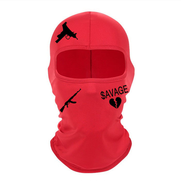 Outdoor Cycling Windproof Sun-proof And Breathable Neck Protection Heat Transfer Patch Printed Ice Silk Headgear