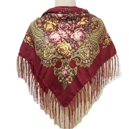 Women Ethnic Style Baotou Scarf Shawl