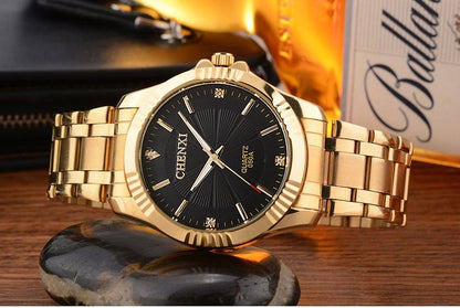 Luxury Brand Man Gold Dress Watches Stainless Steel