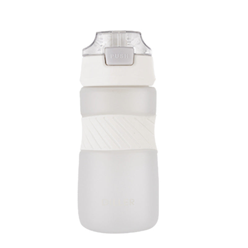 Plastic Cup, Frosted Sports Water Cup, Straw Space Cup