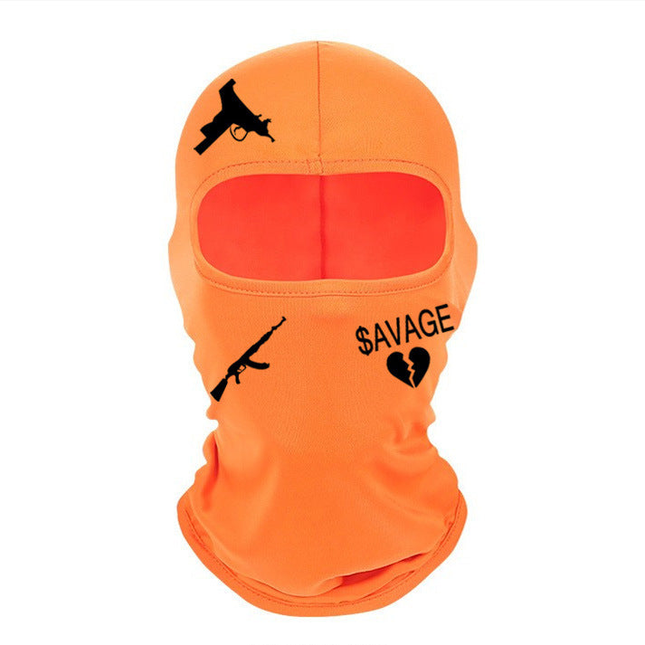 Outdoor Cycling Windproof Sun-proof And Breathable Neck Protection Heat Transfer Patch Printed Ice Silk Headgear