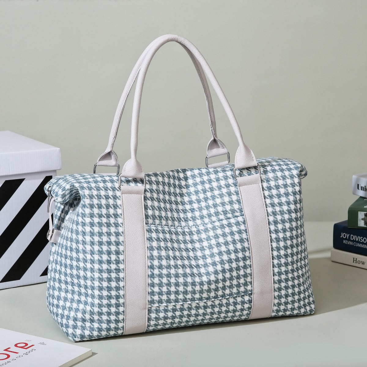 Houndstooth Canvas Travel Bag