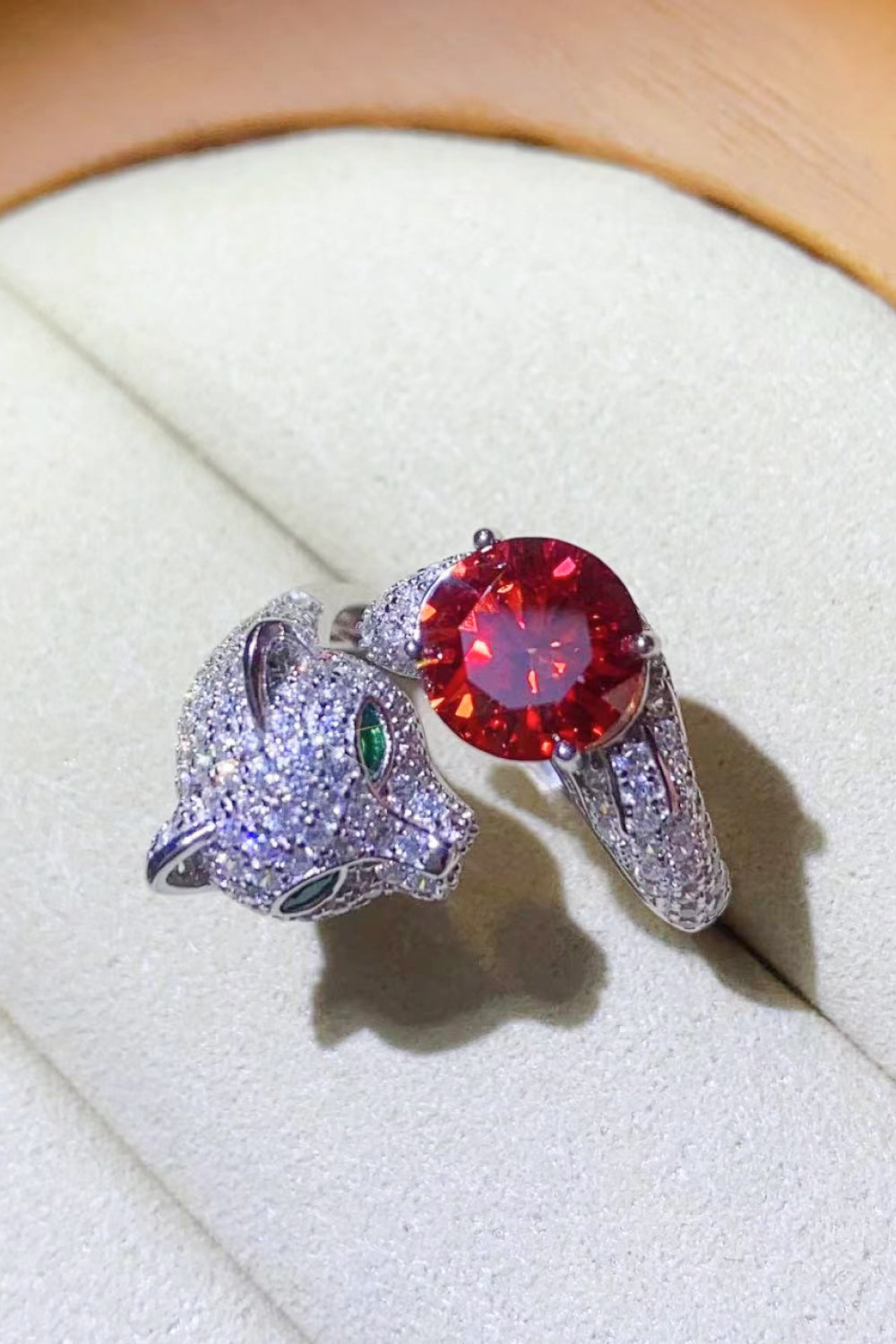 2 Carat Moissanite Adjustable Animal Ring