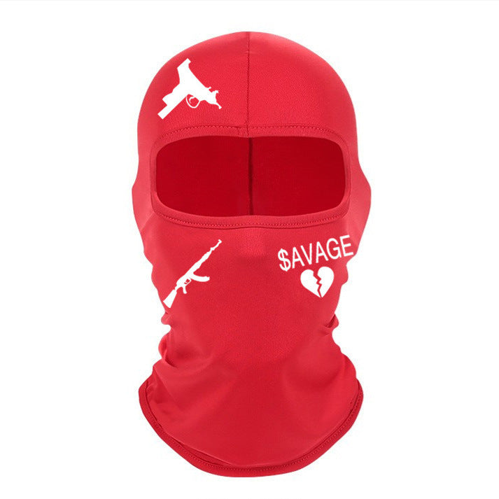 Outdoor Cycling Windproof Sun-proof And Breathable Neck Protection Heat Transfer Patch Printed Ice Silk Headgear