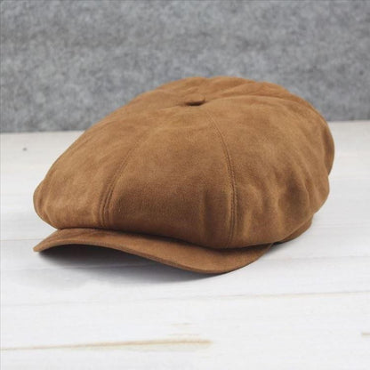 Beret suede cap