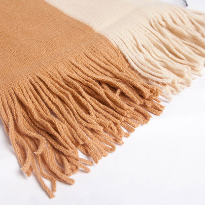 Woolen Scarf Women Knitted Bib Shawl