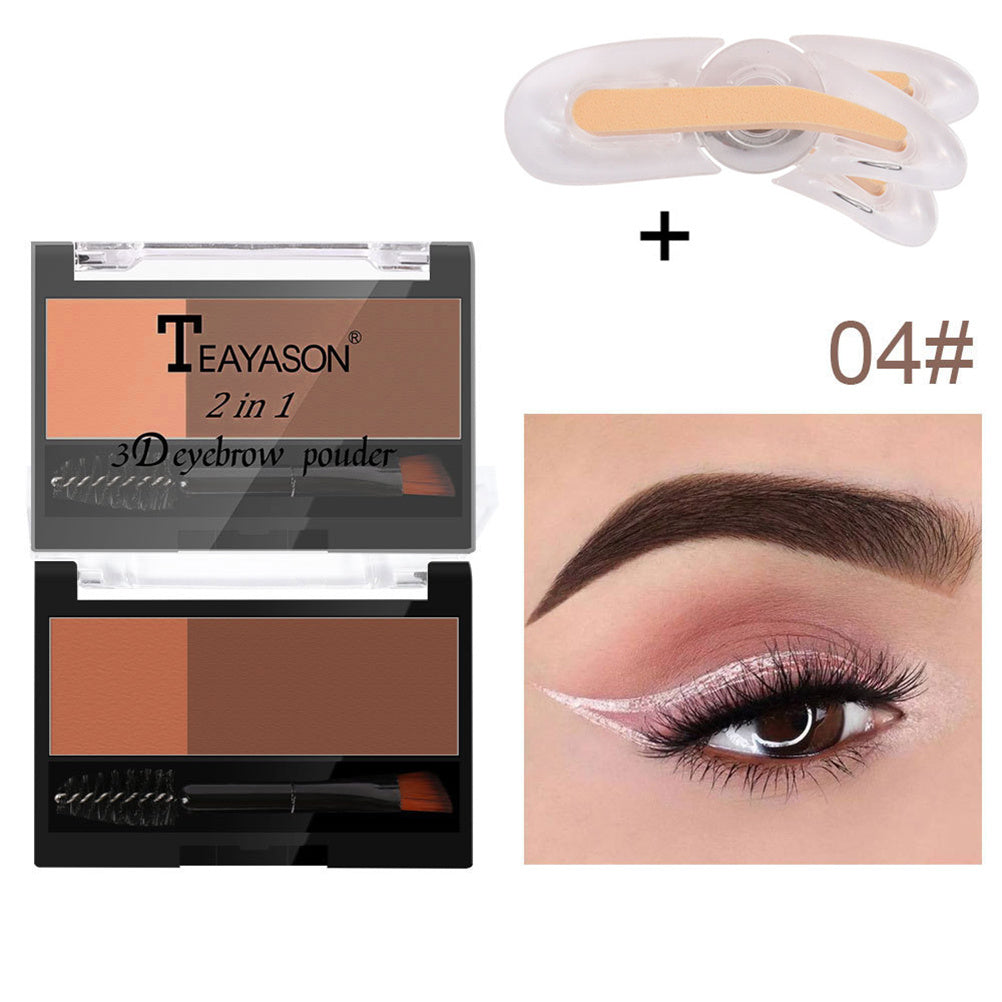 Lazy seal two-tone eyebrow powder