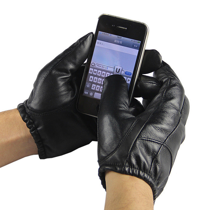 Driving leather gloves