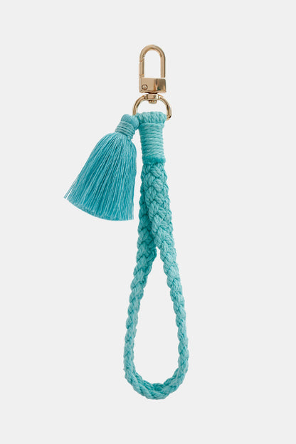 Cotton Tassel Alloy Closure Key Chain