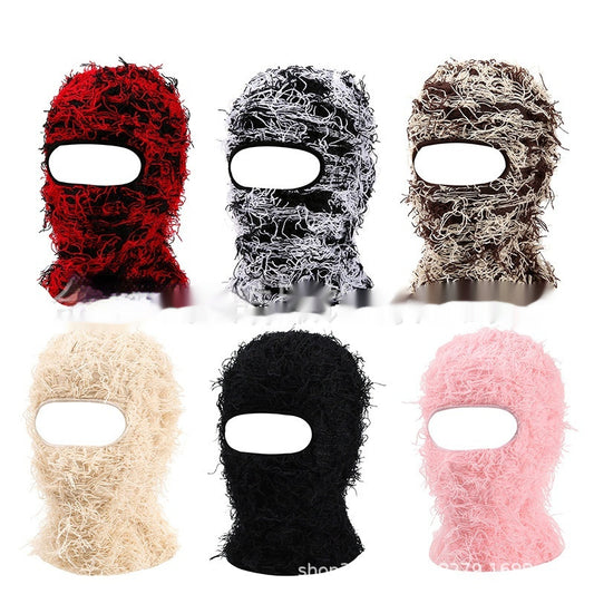 Colorful High Street Hip Hop Street Personality Knit Hat Unisex Warm Mask Hat