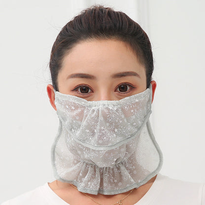 Summer Sun Protection Mask Outdoor Sun Protection Neck Protection Ice Silk Fabric Breathable And Dustproof