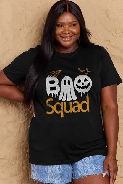 Simply Love Full Size BOO SQUAD Graphic Cotton T-Shirt