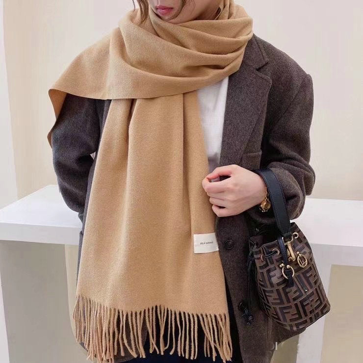 New Style Tassel Imitation Cashmere Scarf Padded Shawl Women
