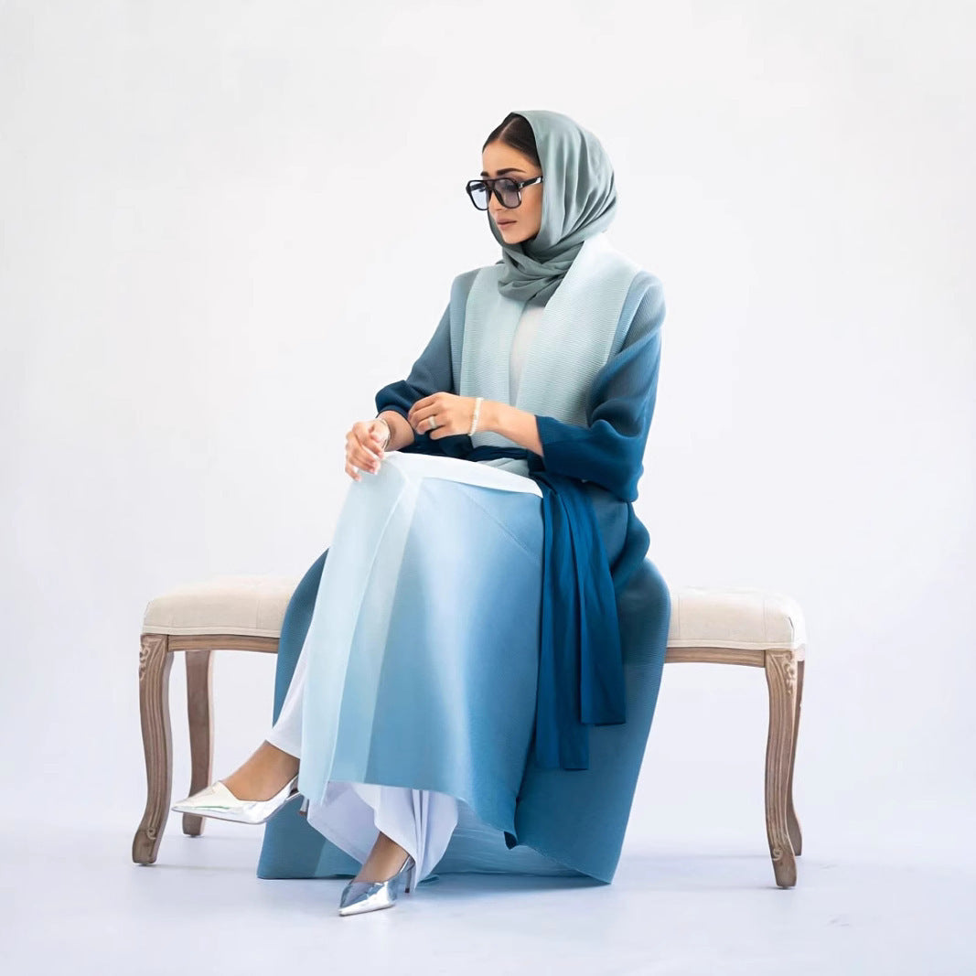 Fashionable Gradient Coat Long Skirt For Women