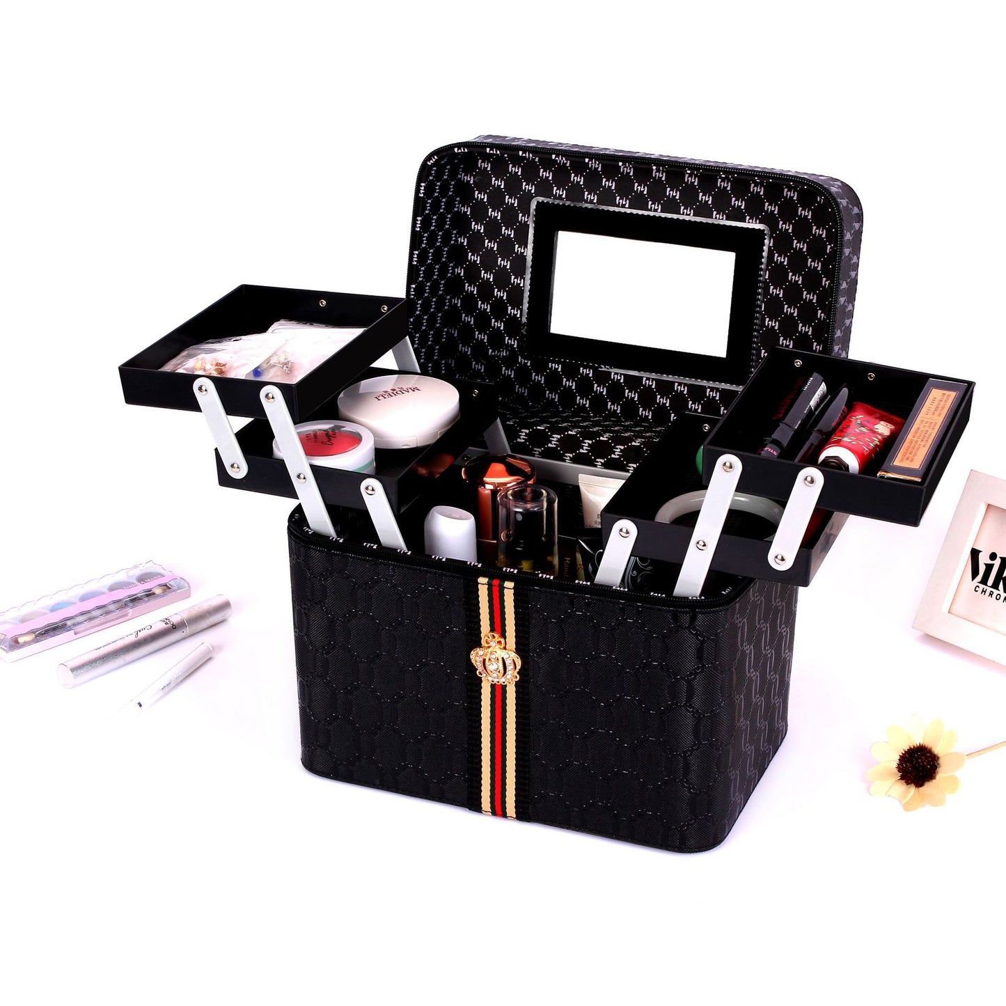 Cosmetic Bag Hand - Held Multi - Layer Storage Box