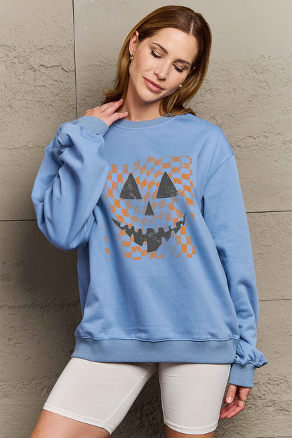 Simply Love Full Size Graphic Dropped Shoulder Sweatshirt