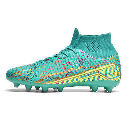 High-top Youth Spike Turf Soccer Shoes