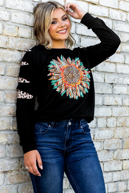 Grafiese Luiperd Patch Sweatshirt