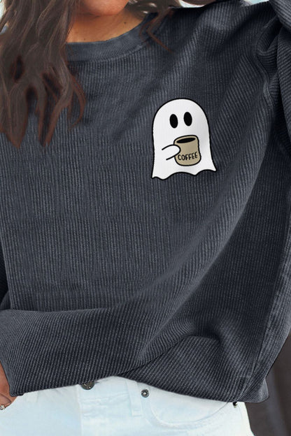 Ghost Graphic Drop Shoulder Sweatshirt