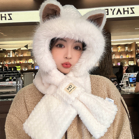 Autumn And Winter Cute Furry Fox Ear Hat