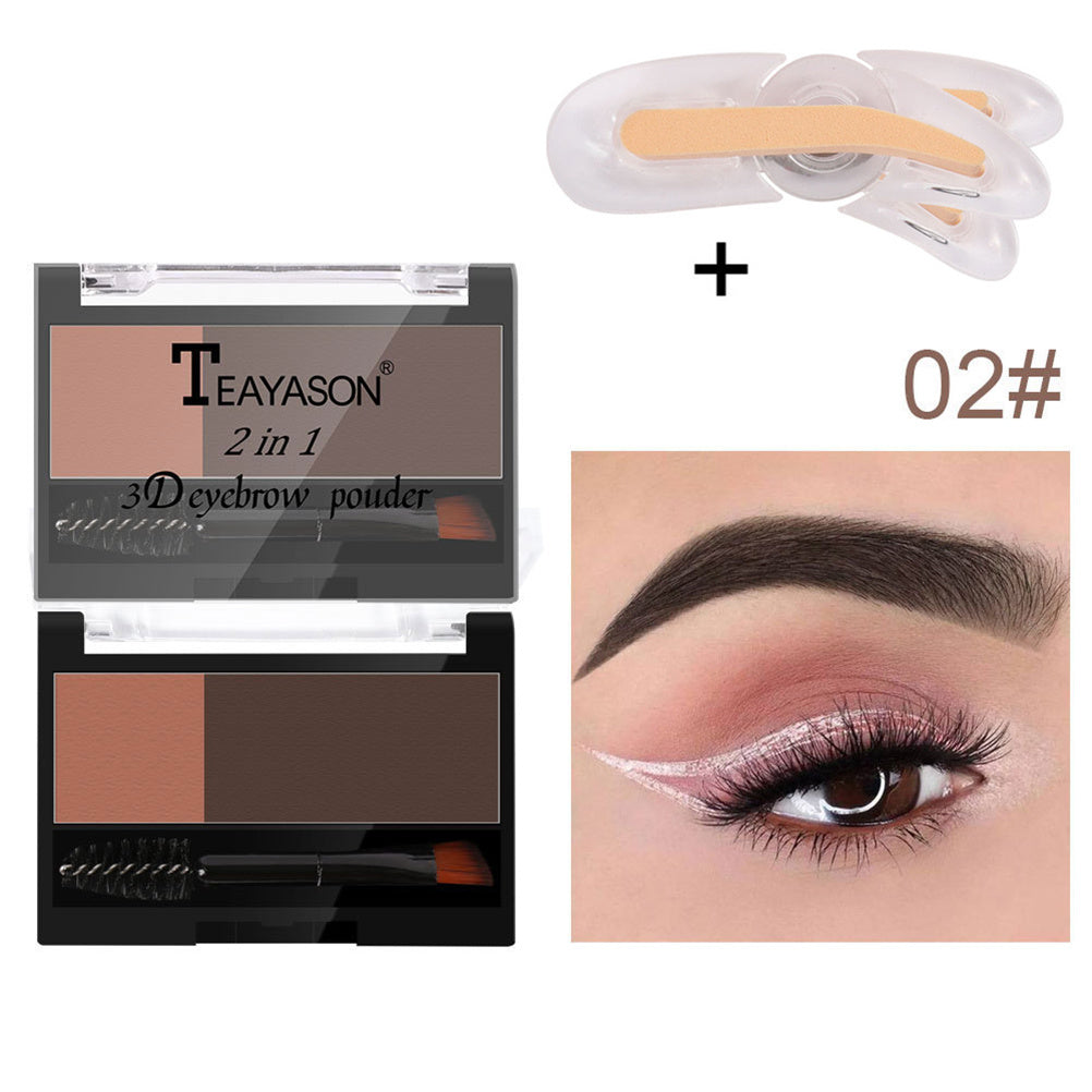 Lazy seal two-tone eyebrow powder