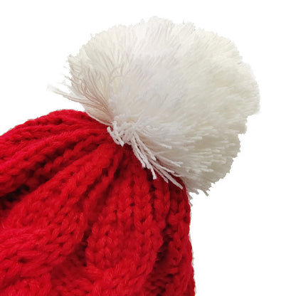 Christmas Red White Cap Woolen Cap