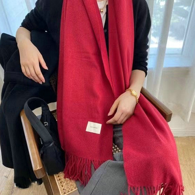 New Style Tassel Imitation Cashmere Scarf Padded Shawl Women