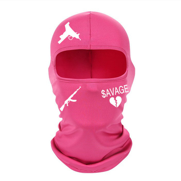 Outdoor Cycling Windproof Sun-proof And Breathable Neck Protection Heat Transfer Patch Printed Ice Silk Headgear