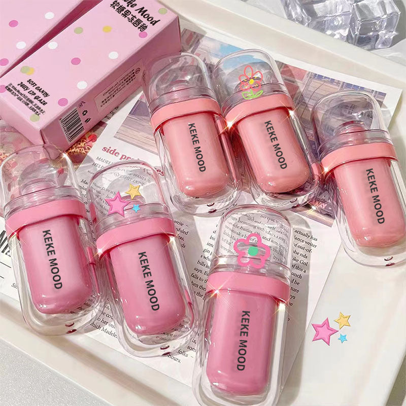 Soft Candy Jelly Lip Lacquer Water Crystal Color Lasting Nourishing Moisturizing Full Lips Student Party Lipstick