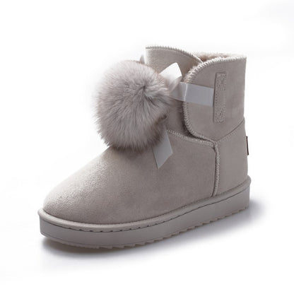 Women Snow  Flat Boots Cotton Shoes