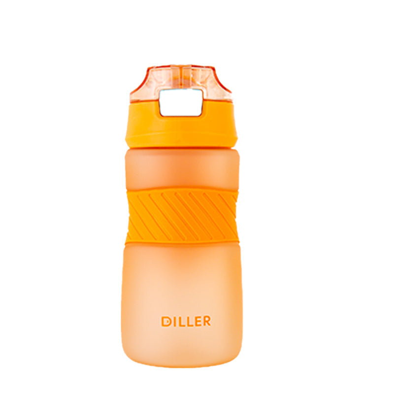 Plastic Cup, Frosted Sports Water Cup, Straw Space Cup