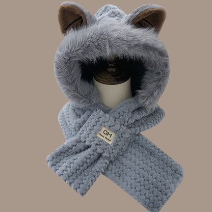 Autumn And Winter Cute Furry Fox Ear Hat