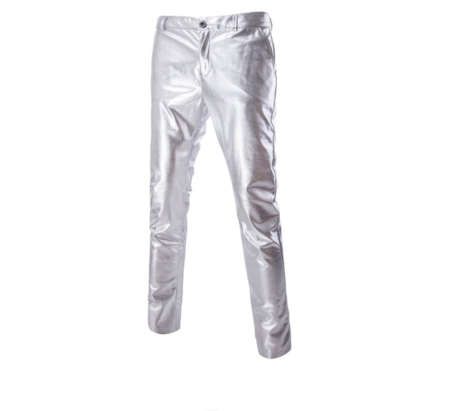 New hot stamping face casual suit suit European and American style slim men's suit