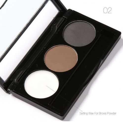 Three Color Matching Eyebrow Powder Eyebrow Wax Waterproof And Anti Sweat Double Effect Eyebrow Brush With Eyebrow