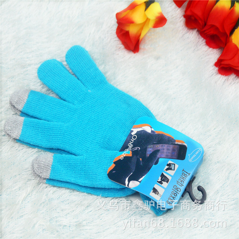 Touch screen gloves warm knit wool touch screen gloves winter touch gloves