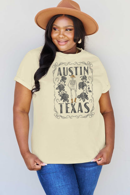 Simply Love Full Size AUSTIN  TEXAS Graphic Cotton T-Shirt