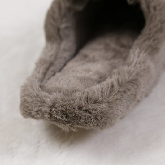 New Women's Coral Fleece Home Slippers Solid Color Casual Simple Warm Closed Toe Home Indoor Plush Cotton Slippers Women