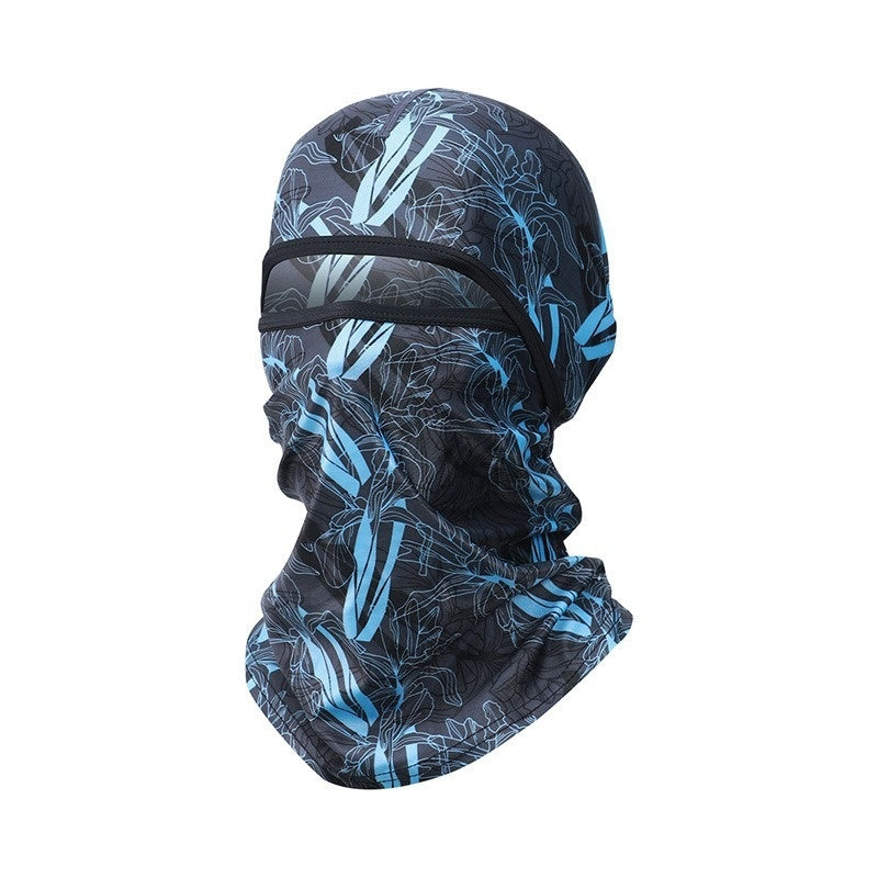 Summer Ice Silk Sun Protection Mask Men's Head Cover Full Face Fishing Sun Protection Scarf