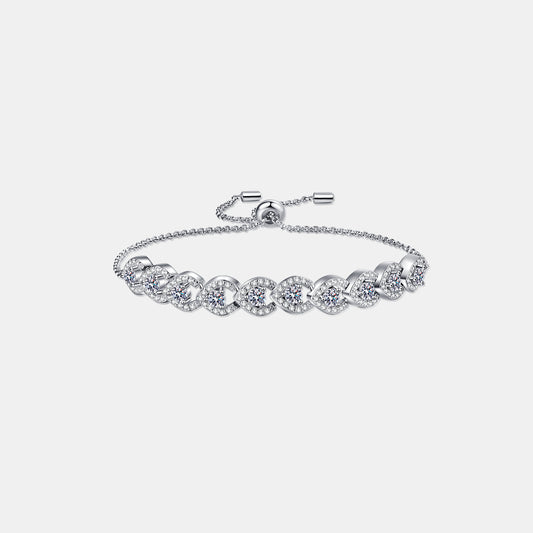 1 Carat Moissanite 925 Sterling Silver Bracelet