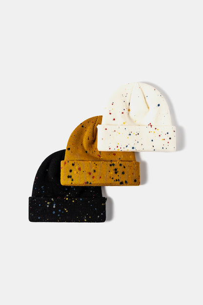 Confetti Rib-Knit Cuff Beanie