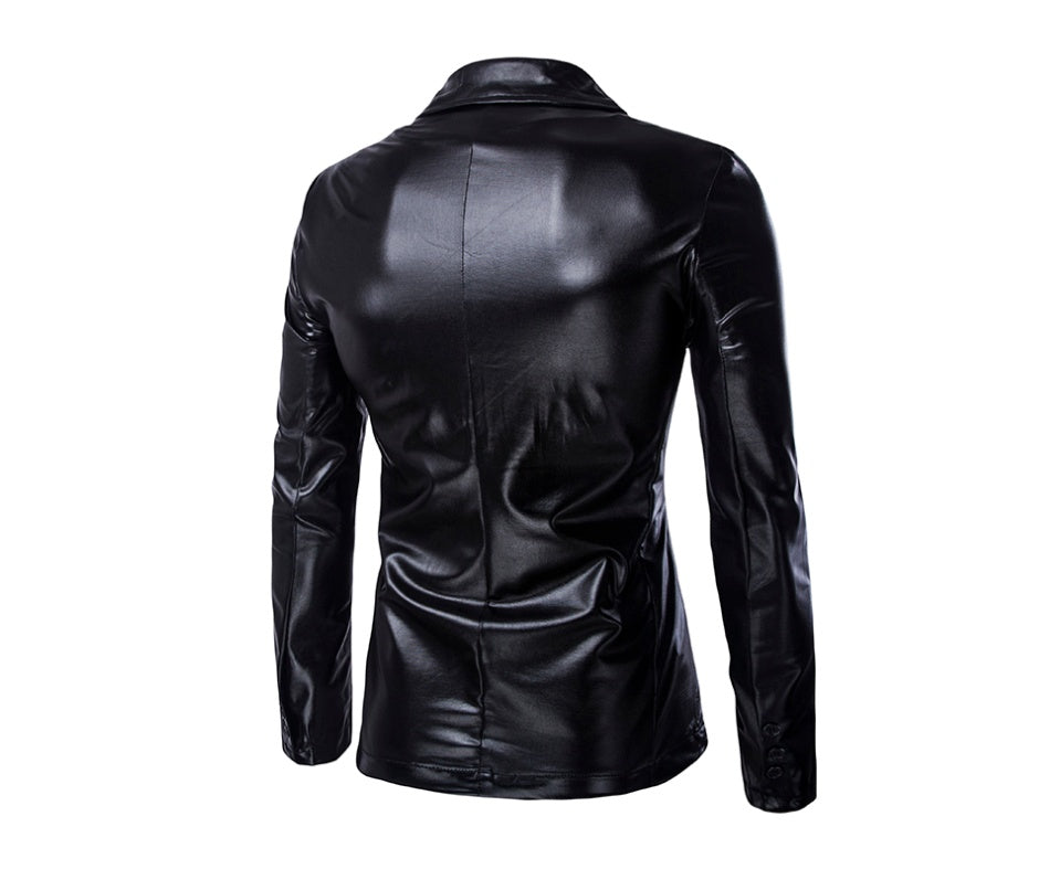 New hot stamping face casual suit suit European and American style slim men's suit