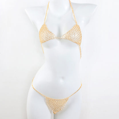 Rhinestone Underwear Body Chains Suit