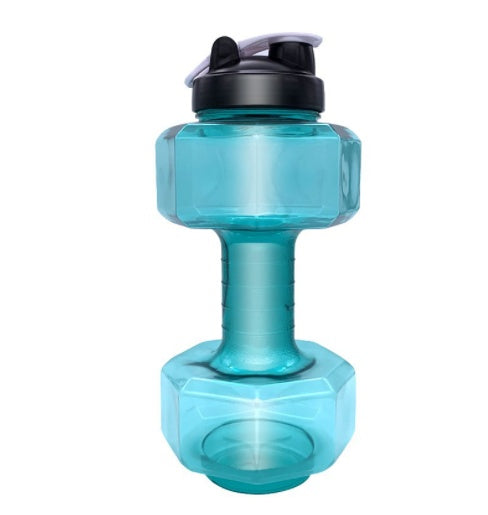 Creative Dumbbell Fitness Water Bottle Filled Cup