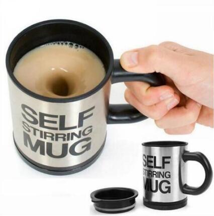 Outomatiese Lui Self Roer Magnetiese Beker Creative 304 Vlekvrye Staal Koffie Melk Mengbeker Menger Slimmenger Termiese Beker