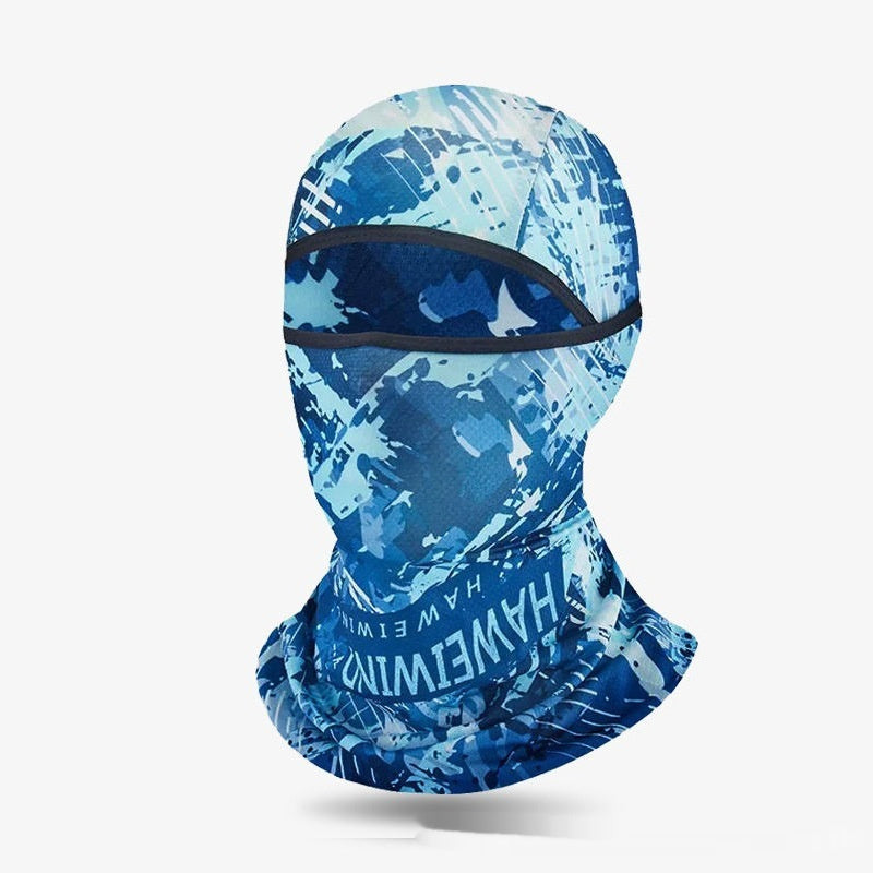 Summer Ice Silk Sun Protection Mask Men's Head Cover Full Face Fishing Sun Protection Scarf