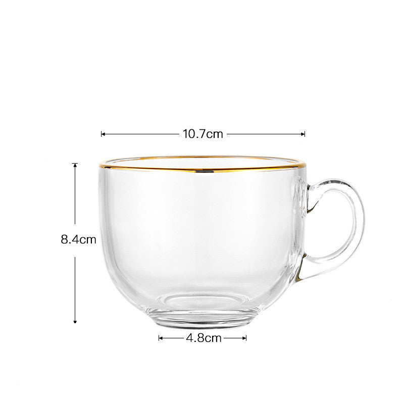 Tempered Glass Milk Cup Breakfast Cup Oatmeal Cup