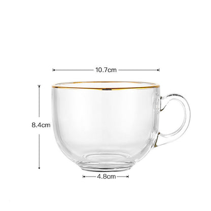 Tempered Glass Milk Cup Breakfast Cup Oatmeal Cup