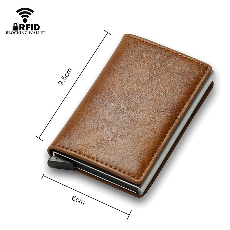 Credit Card Holder Smart Minimalist Wallet Pocket Men Women Slim Cardholder Bank Secure Creditcard Case