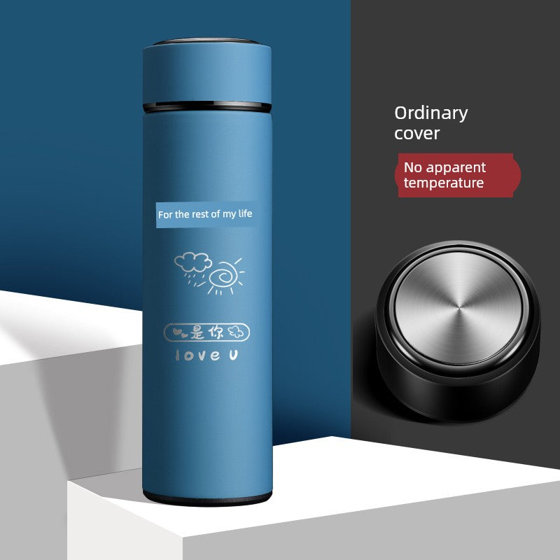 Frosted 304 Stainless Steel Personality Lettering Water Cup