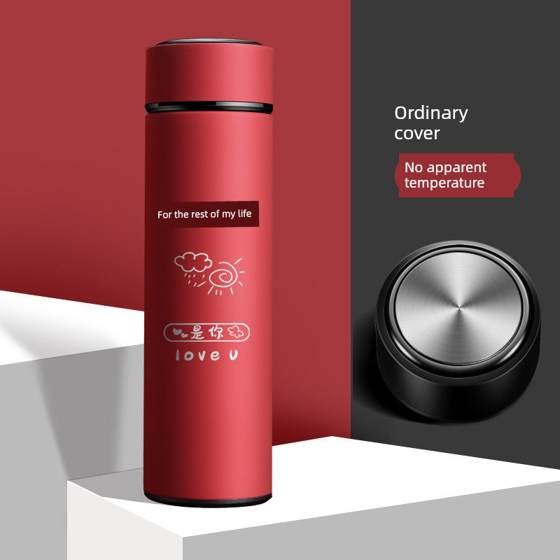 Frosted 304 Stainless Steel Personality Lettering Water Cup